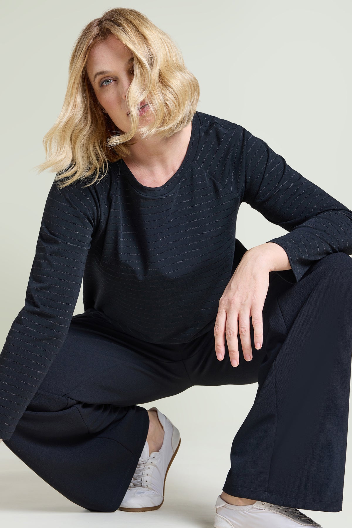 T-SHIRT A RIGHE LUREX