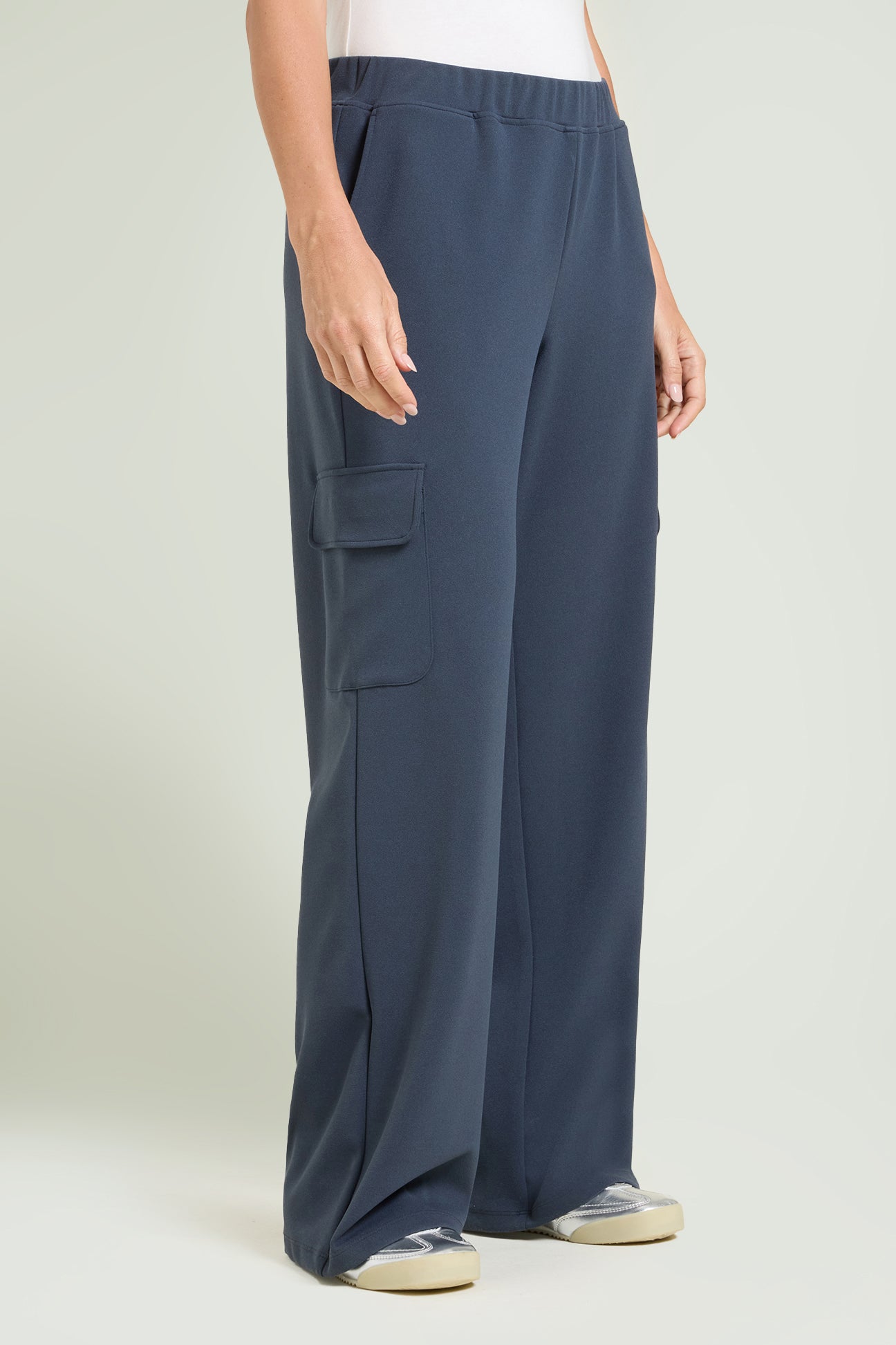 PANTALONI PULL-ON CARGO IN SCUBA CREPE