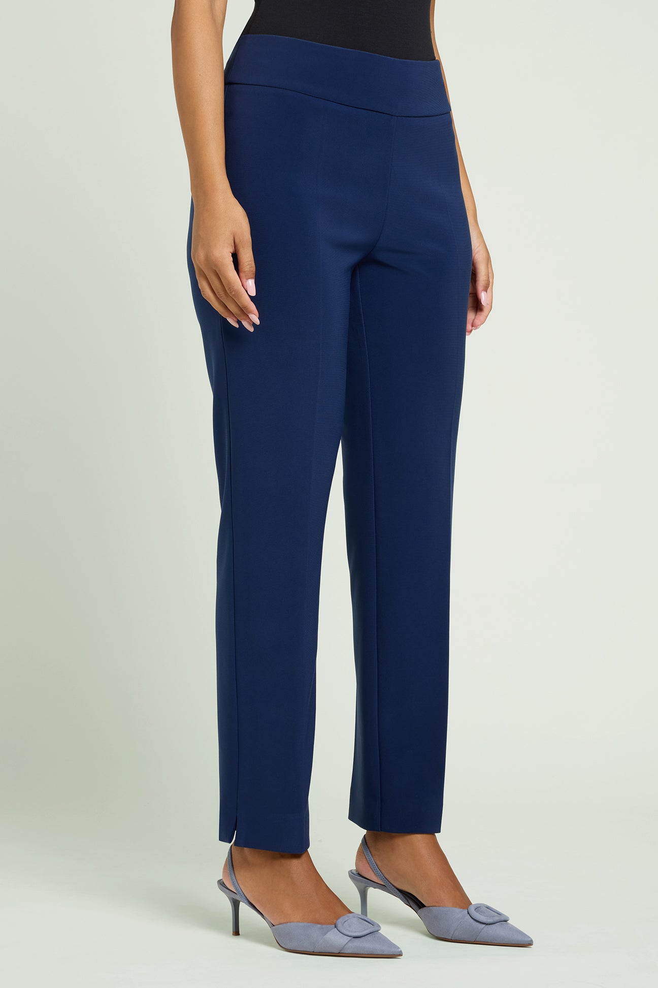 PANTALONI PULL-ON A SIGARETTA IN COMPACT STRETCH