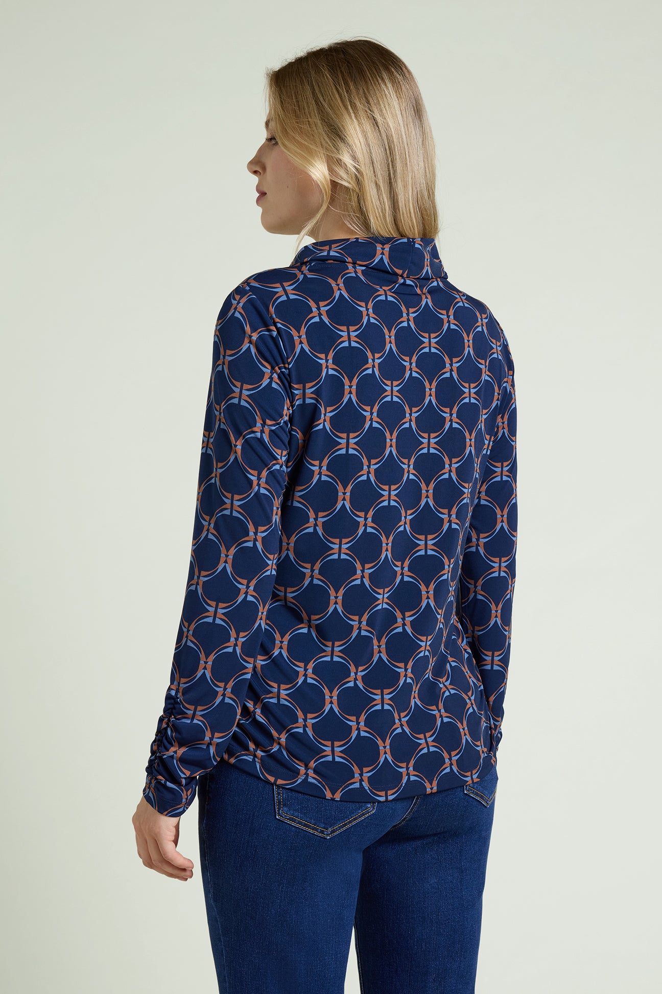 BLUSA IN JERSEY STAMPATO