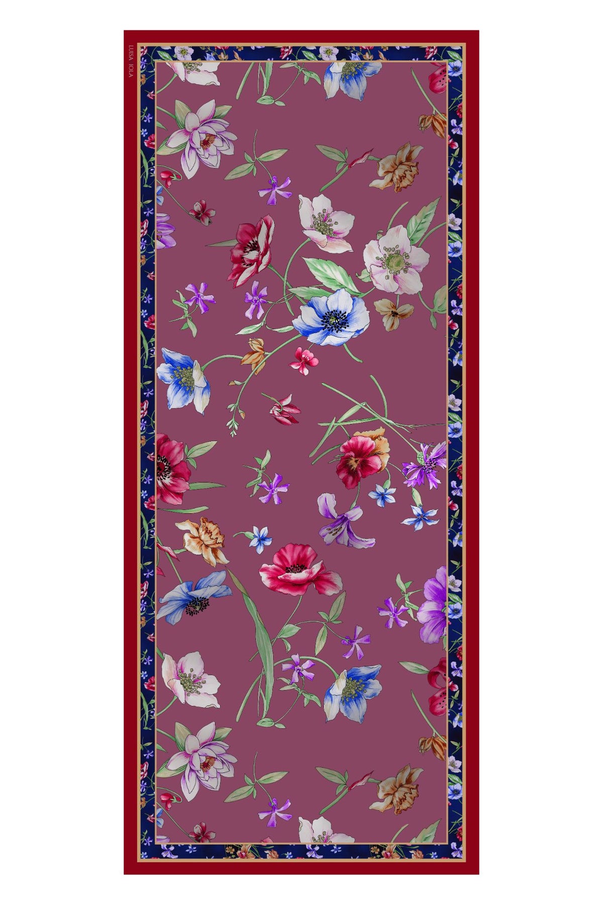 SCIARPA-FOULARD CON STAMPA FLOREALE