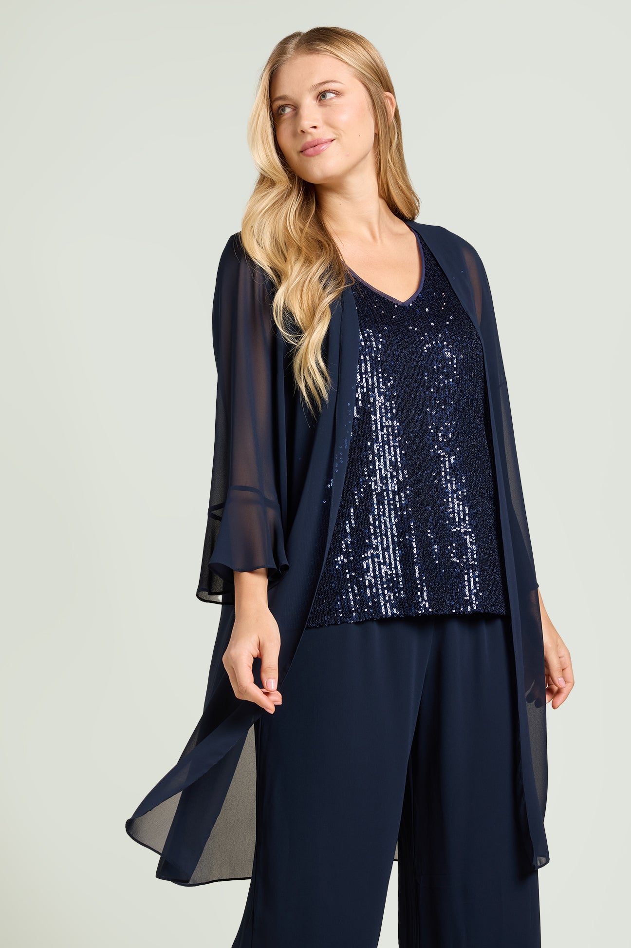 SPOLVERINO E PANTALONE IN GEORGETTE