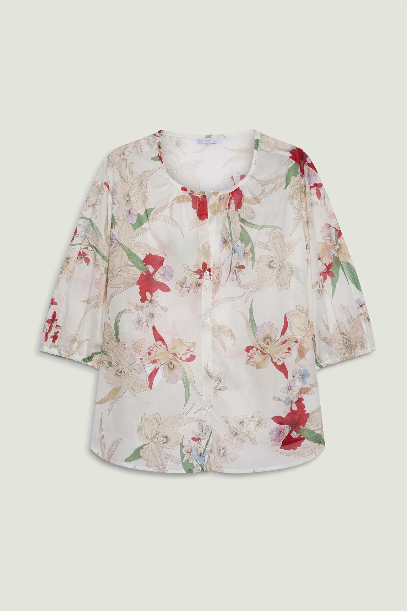 CAMICIA  IN MUSSOLA STAMPATA