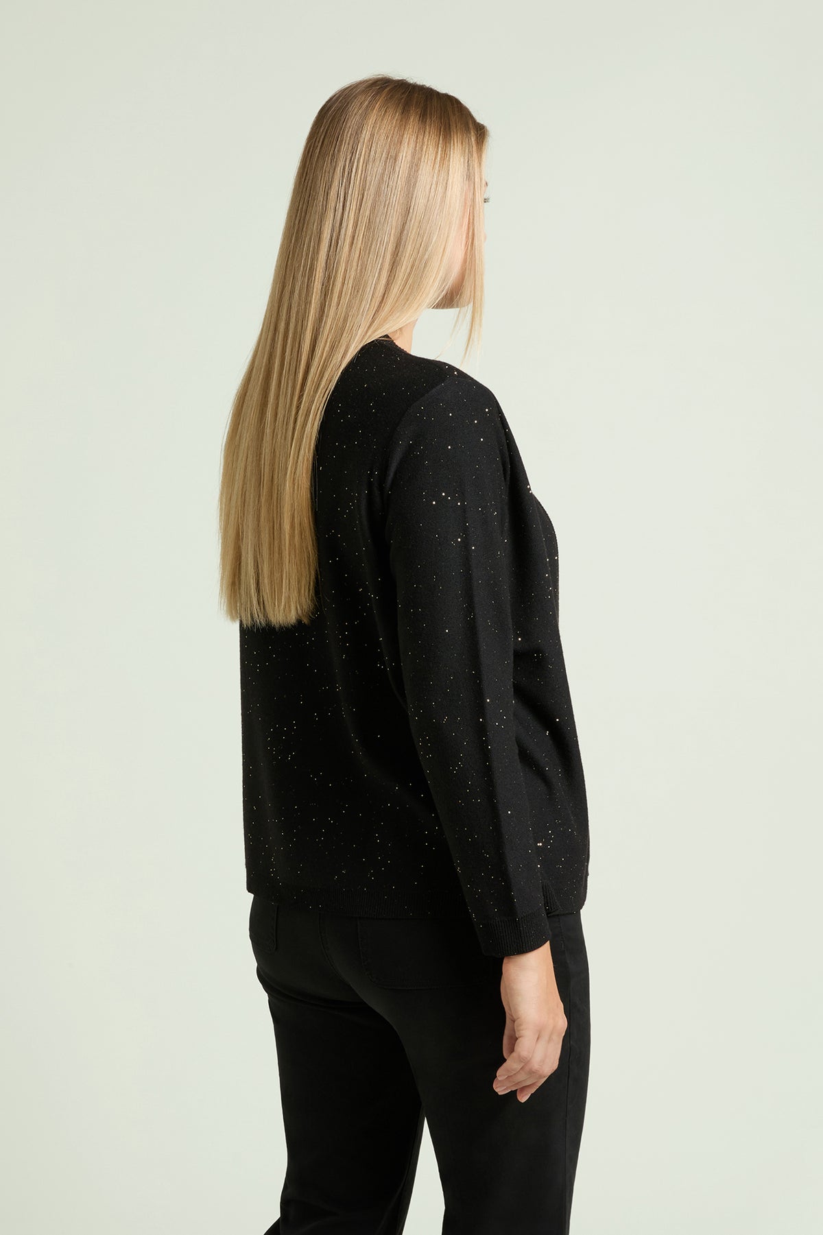 MAGLIA EFFETTO TWIN-SET CON PUNTI LUCE