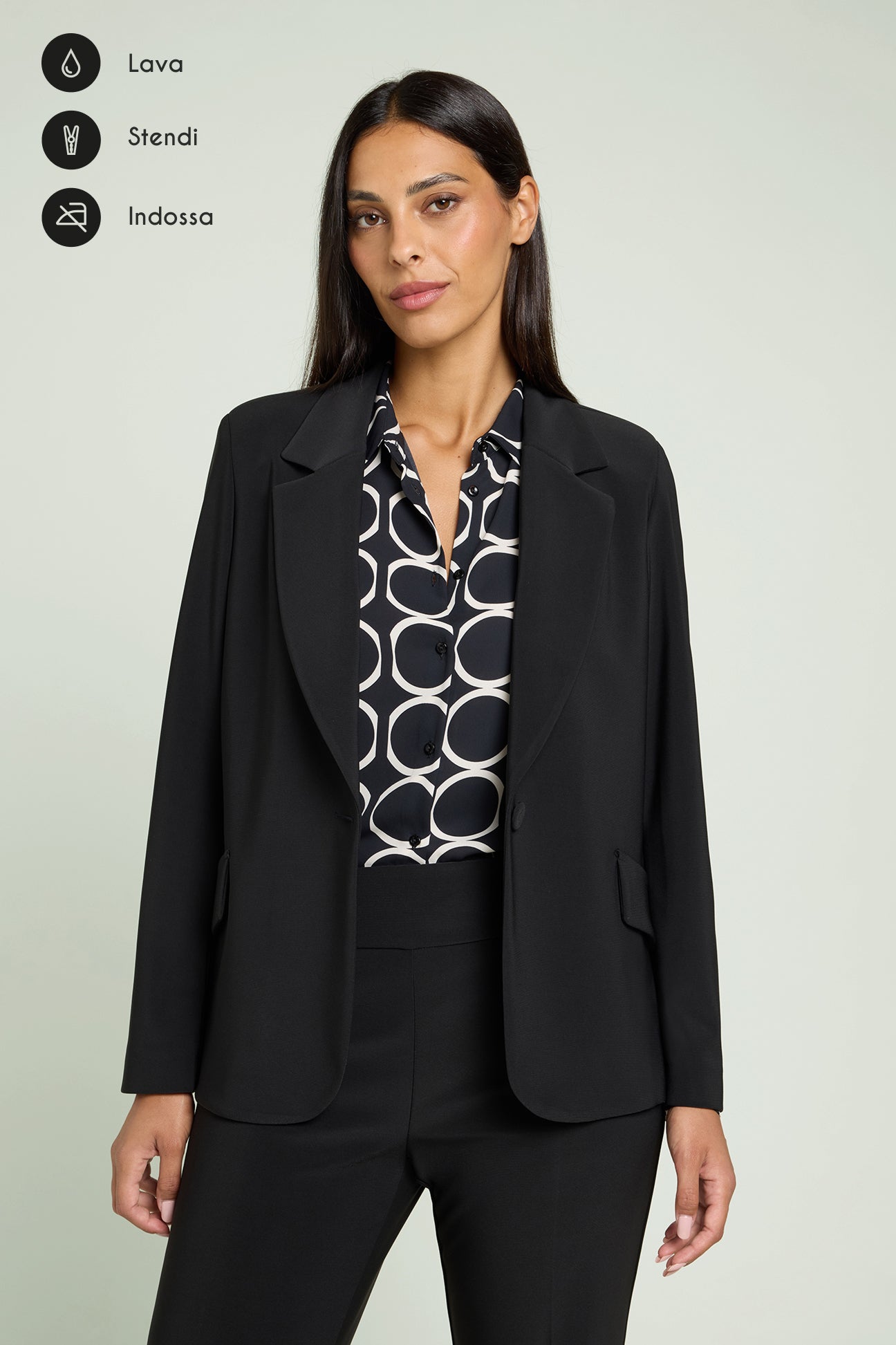 BLAZER IN COMPACT STRETCH