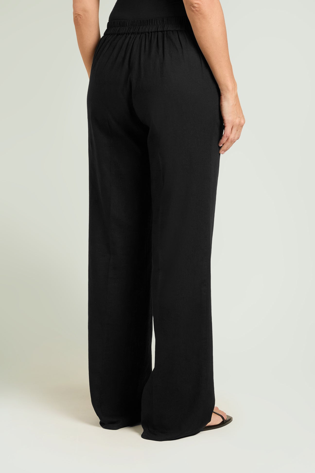 PANTALONI AMPI IN LINO-VISCOSA