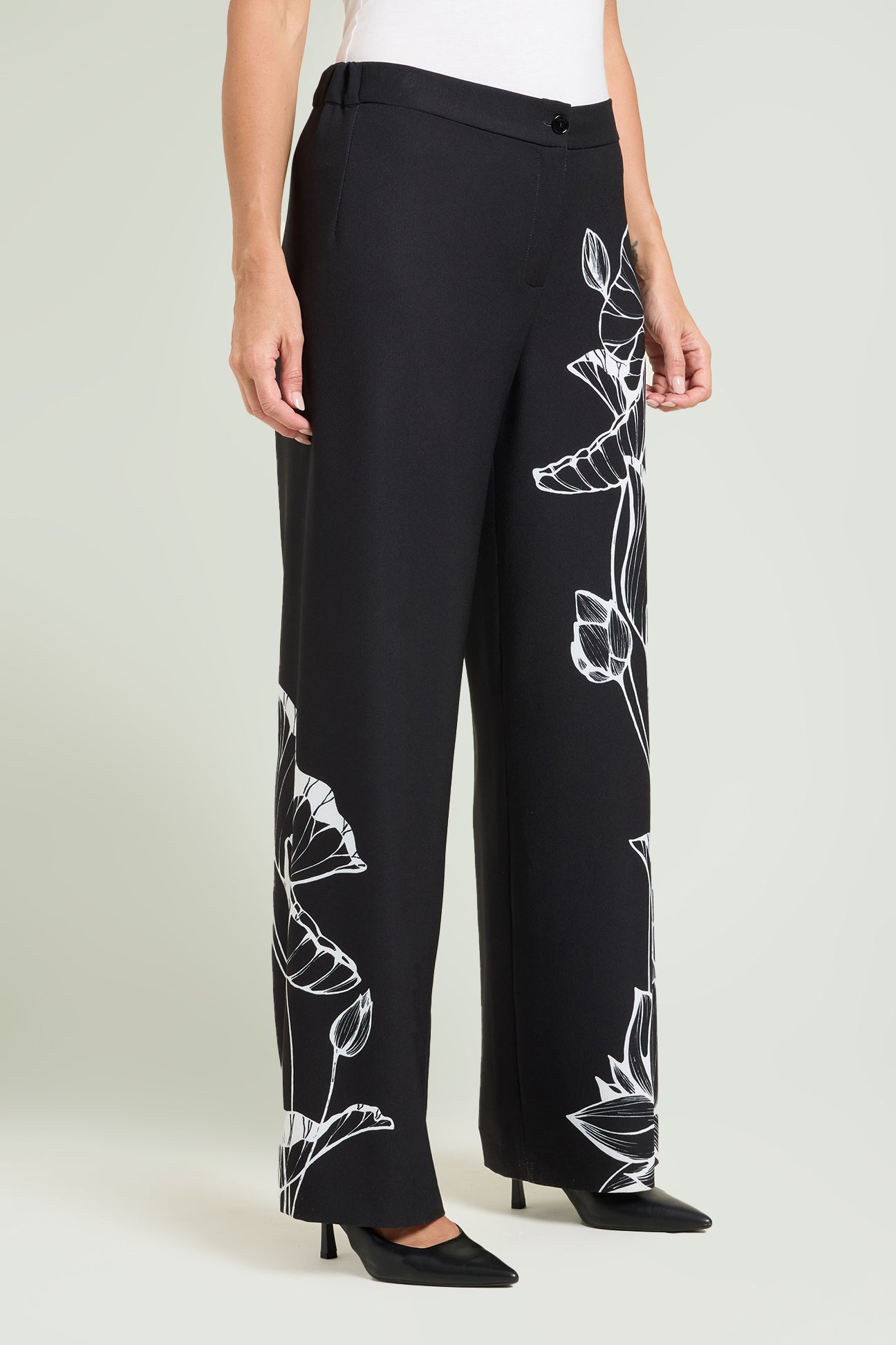 PANTALONI CON STAMPA PIAZZATA