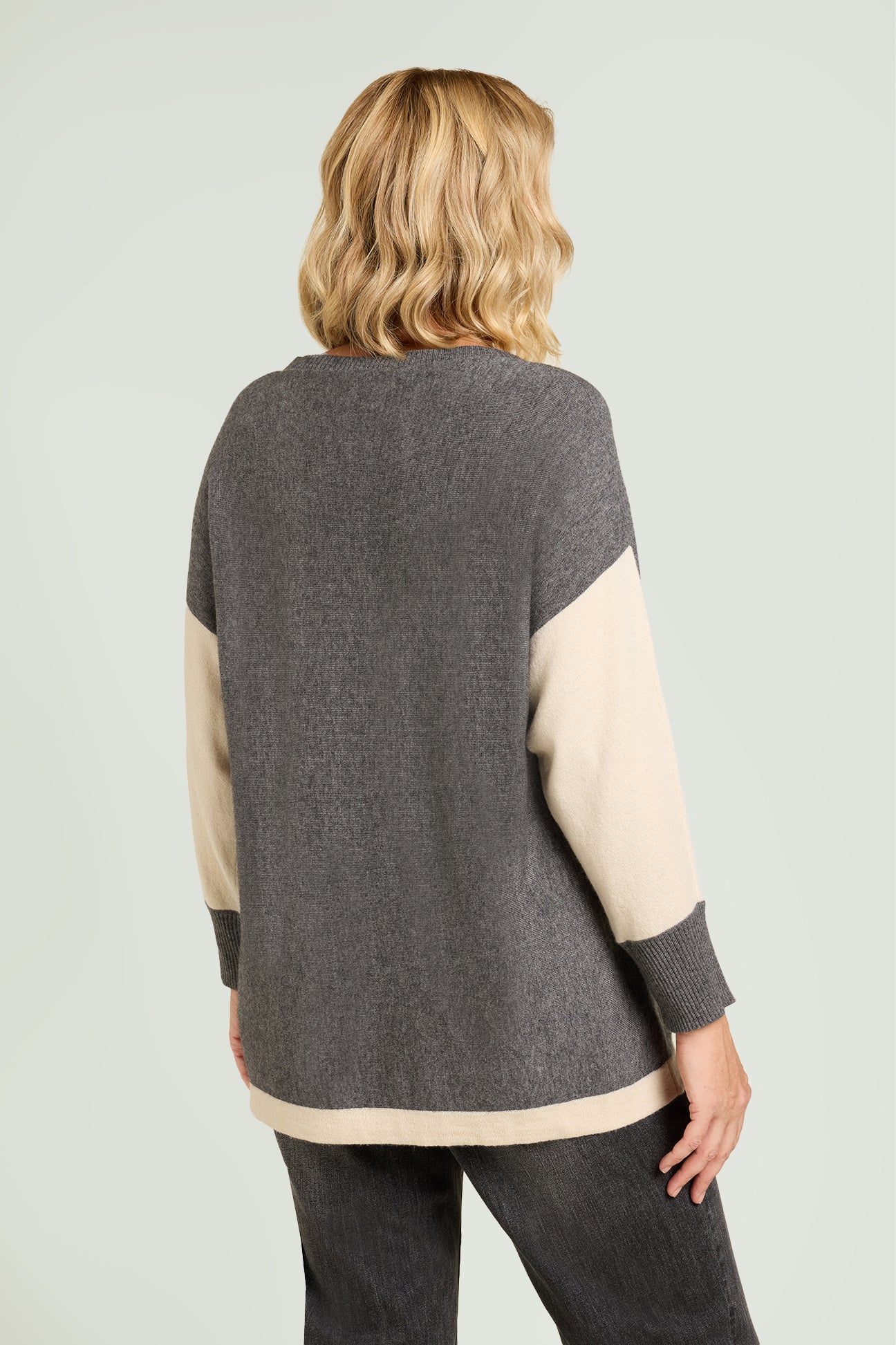 MAGLIA MISTO CASHMERE COLOR BLOCK