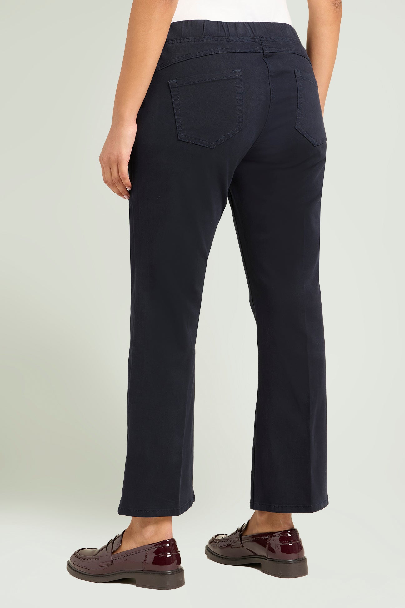 PANTALONI PULL-ON KICK FLARE IN WINTER COTTON