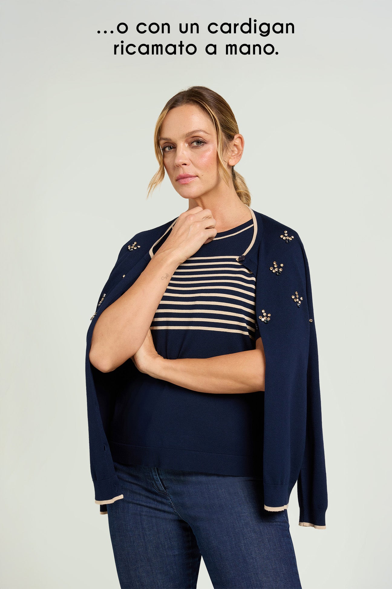 MAGLIA A RIGHE IN VISCOSA COMFORT