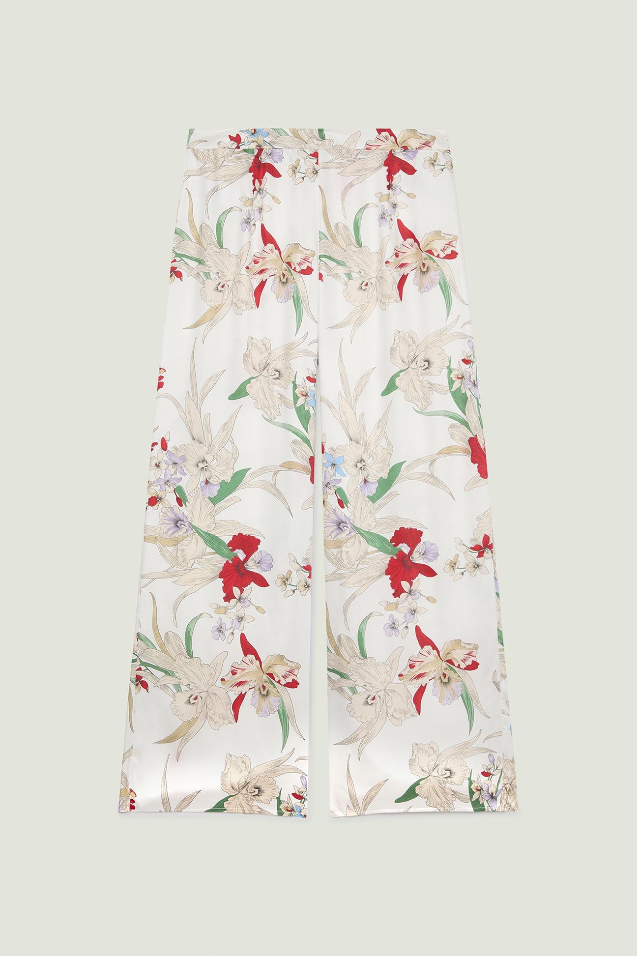 PANTALONI IN SATIN STAMPATO