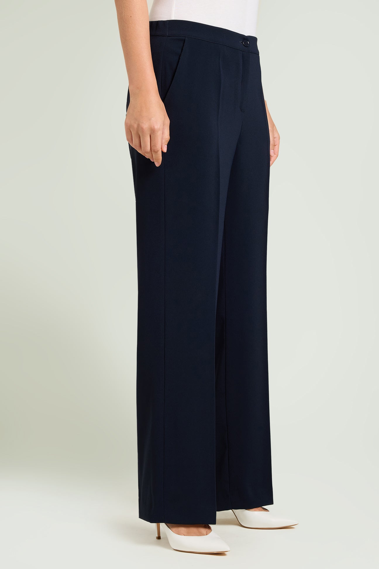 PANTALONI PALAZZO IN CREPE CADY