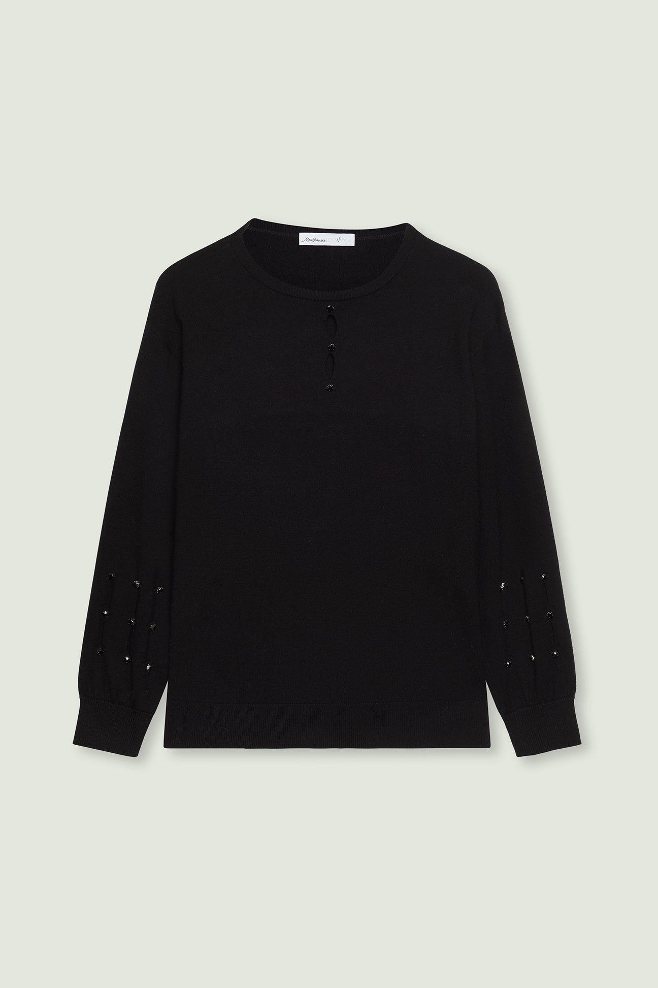 MAGLIA "CUT OUT" RICAMATA A MANO