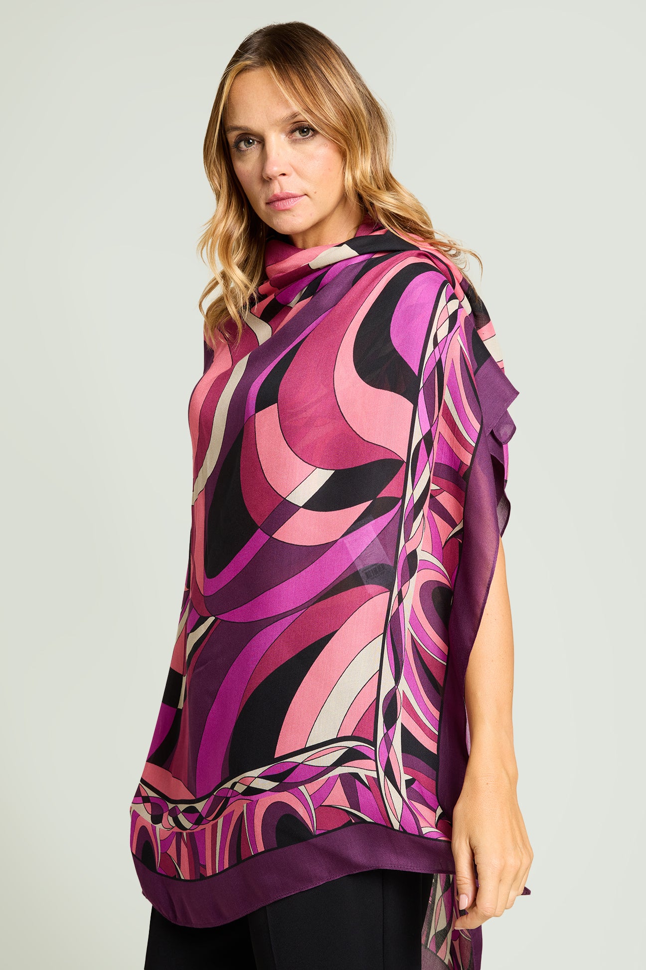 SCIARPA-FOULARD STAMPATA