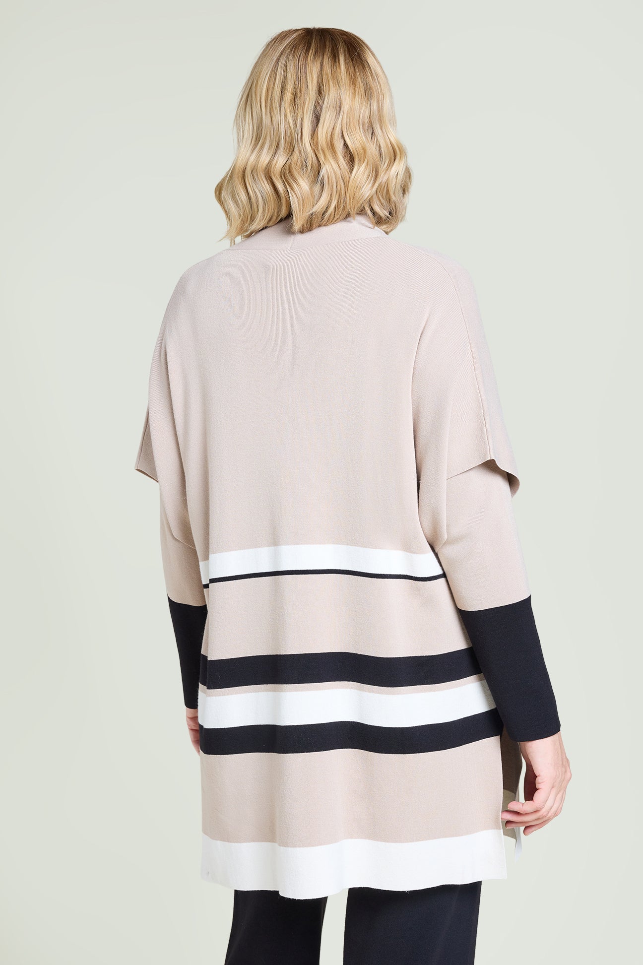 CARDIGAN A RIGHE COLOR BLOCK