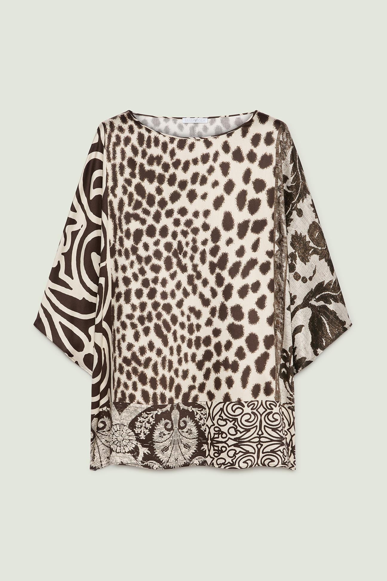 BLUSA STAMPATA IN SATIN