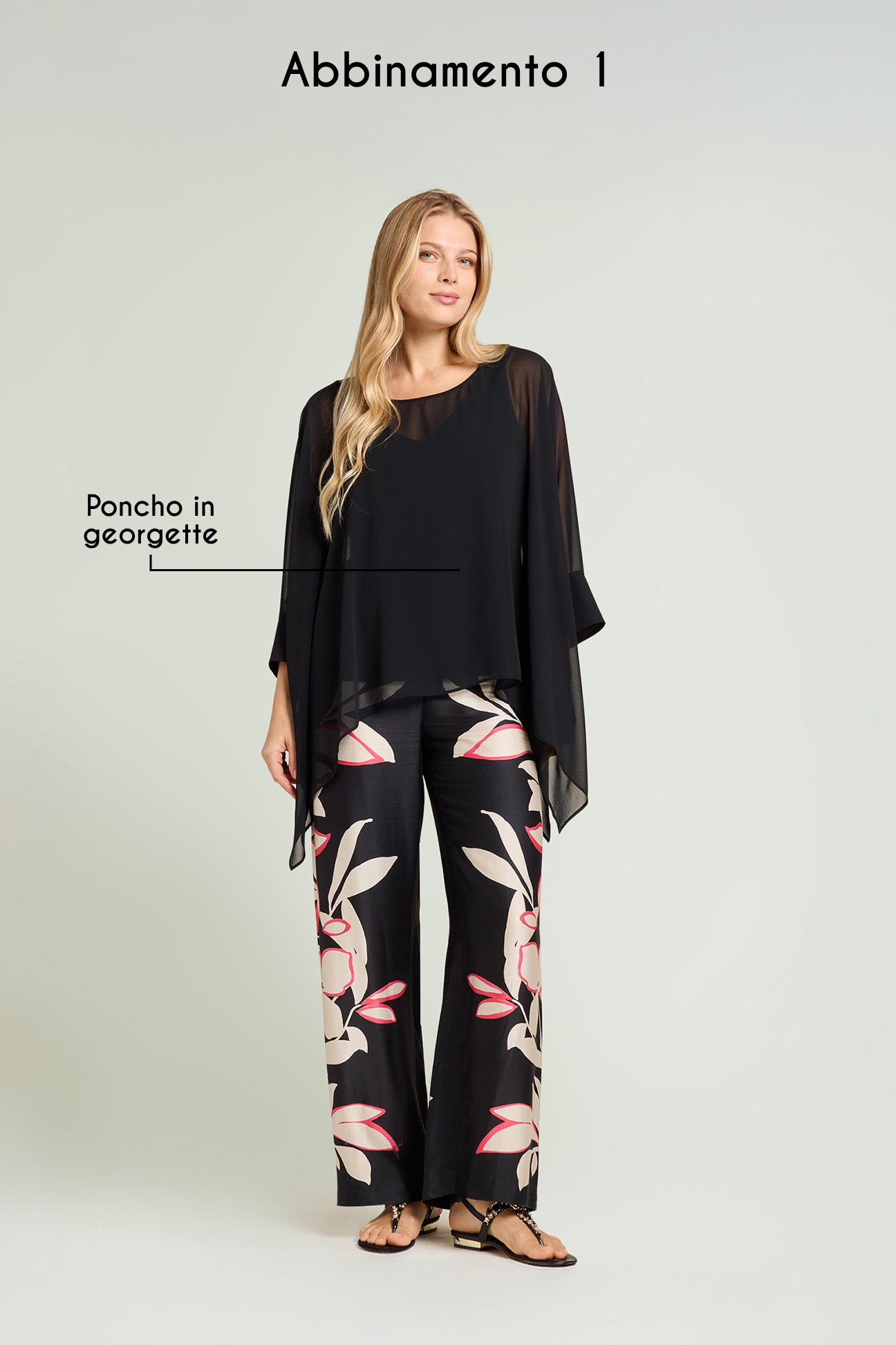 PANTALONI IN SATIN STAMPATO