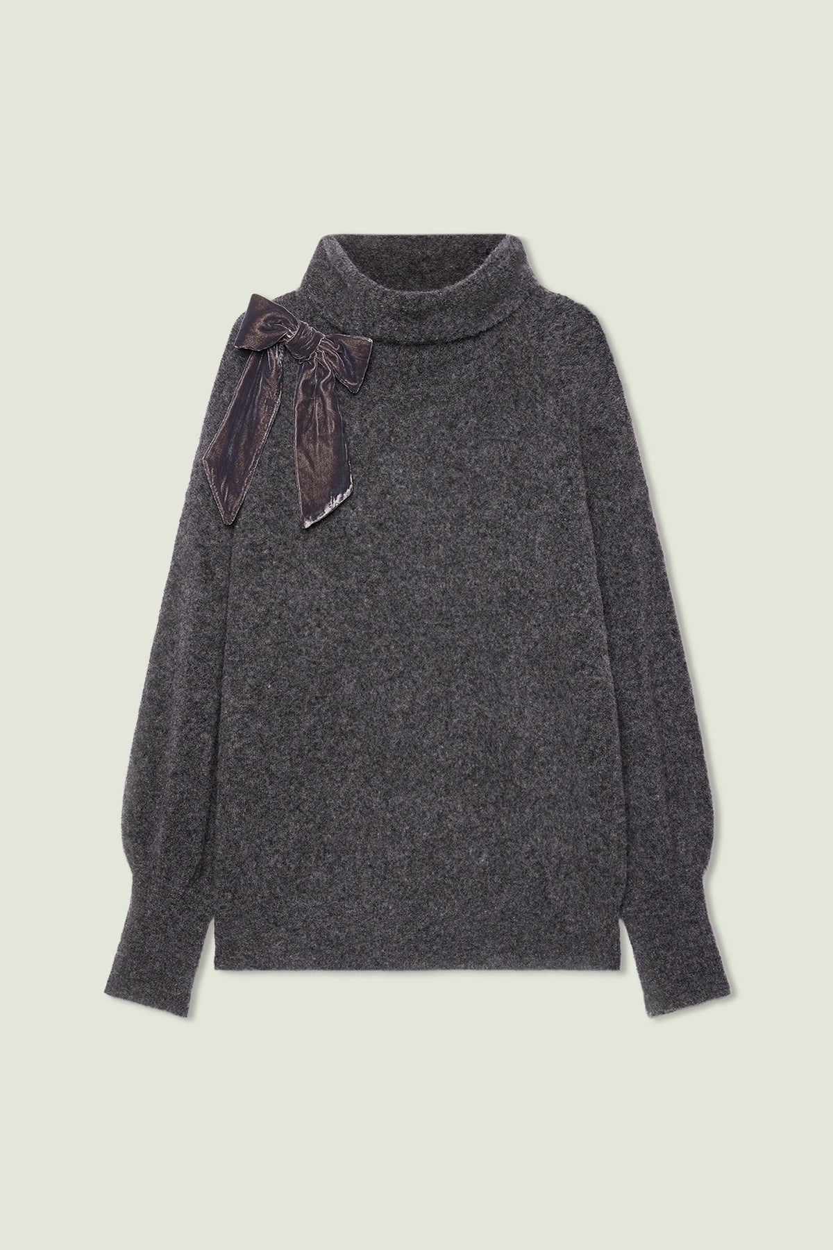 MAGLIA CUT-OFF CON SPILLA IN VELLUTO