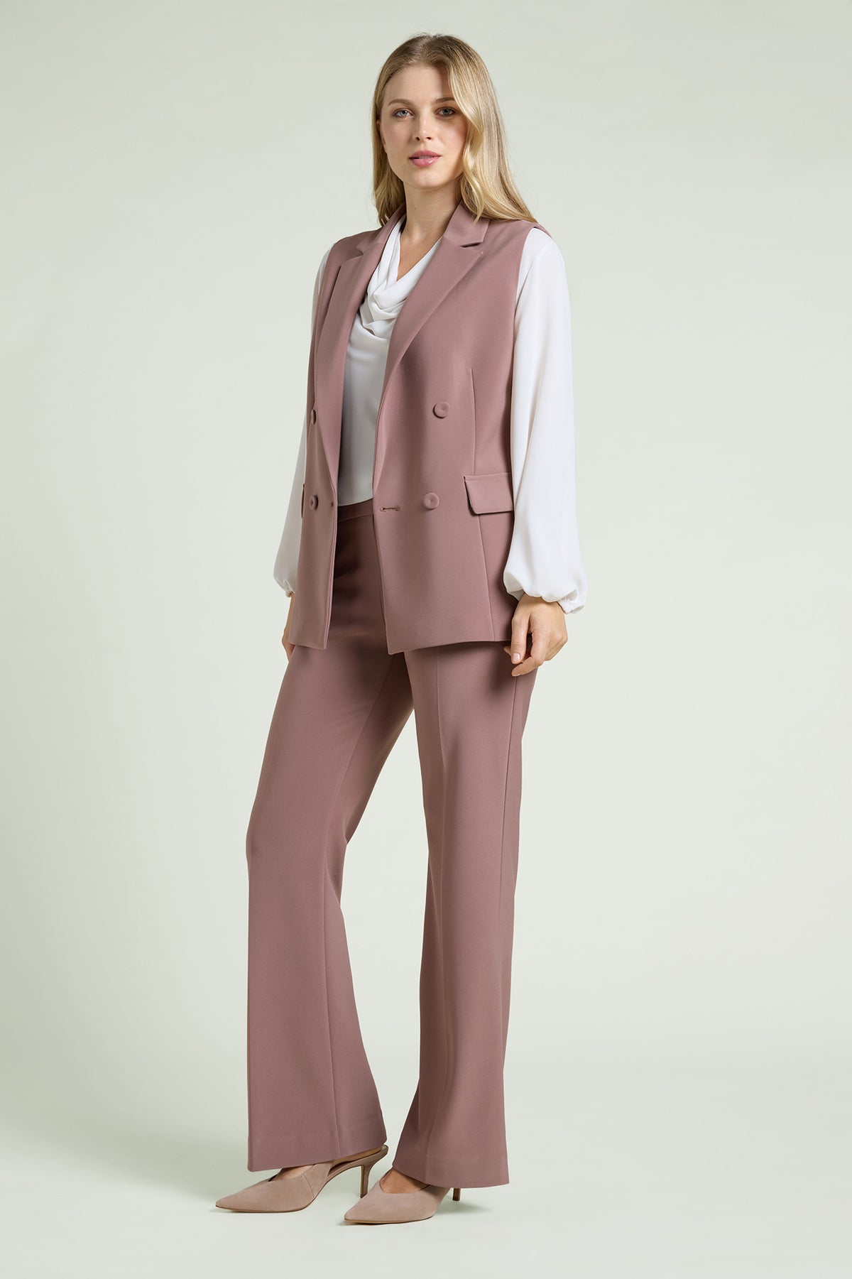 GIACCA-GILET IN COMPACT STRETCH