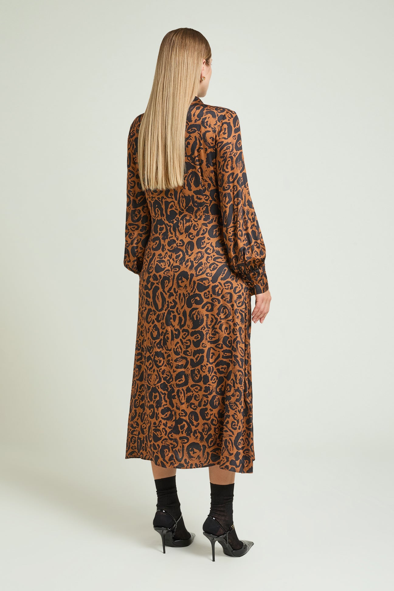 ABITO ANIMALIER IN SATIN