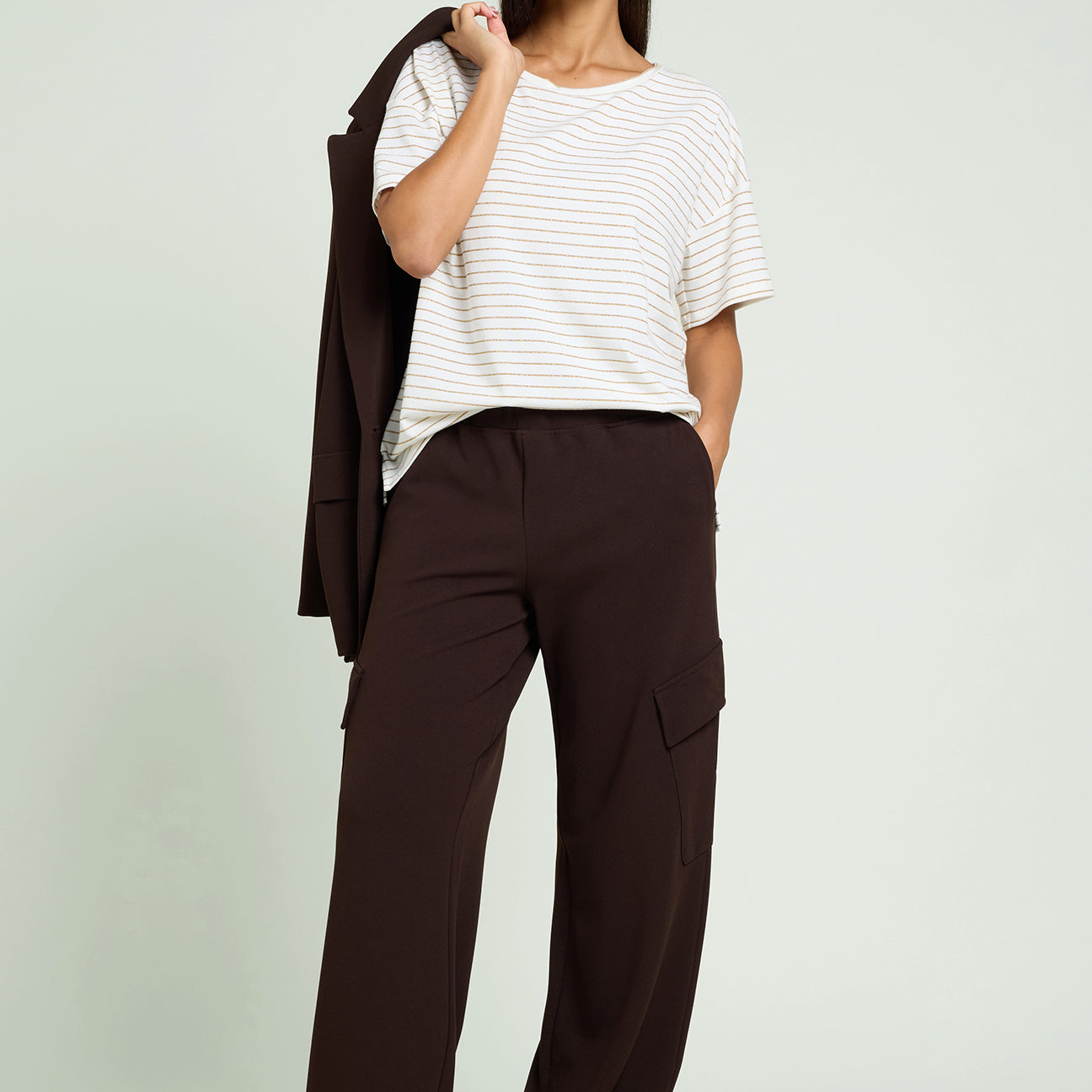 PANTALONI CARGO IN SCUBA TWILL