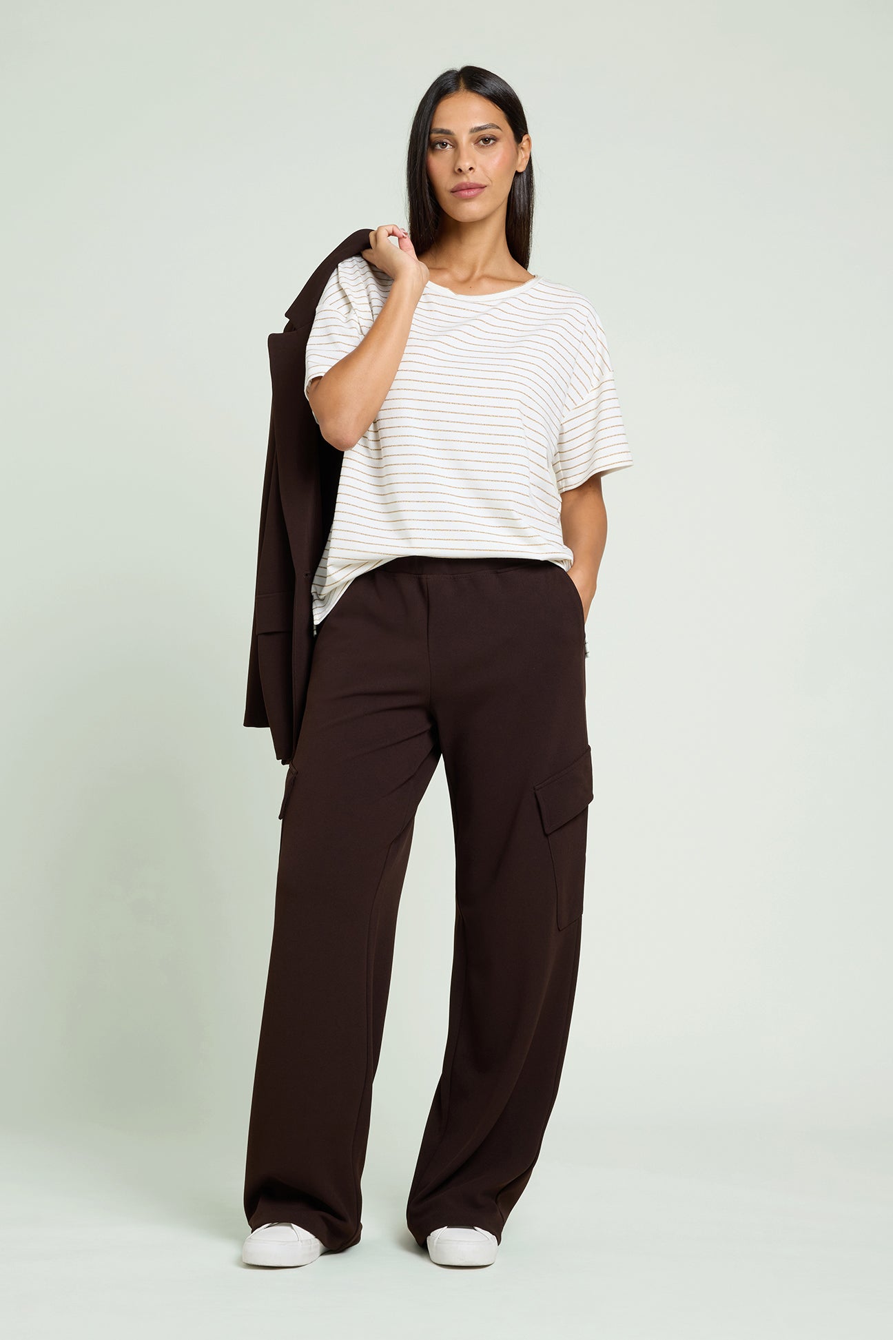 PANTALONI CARGO IN SCUBA TWILL