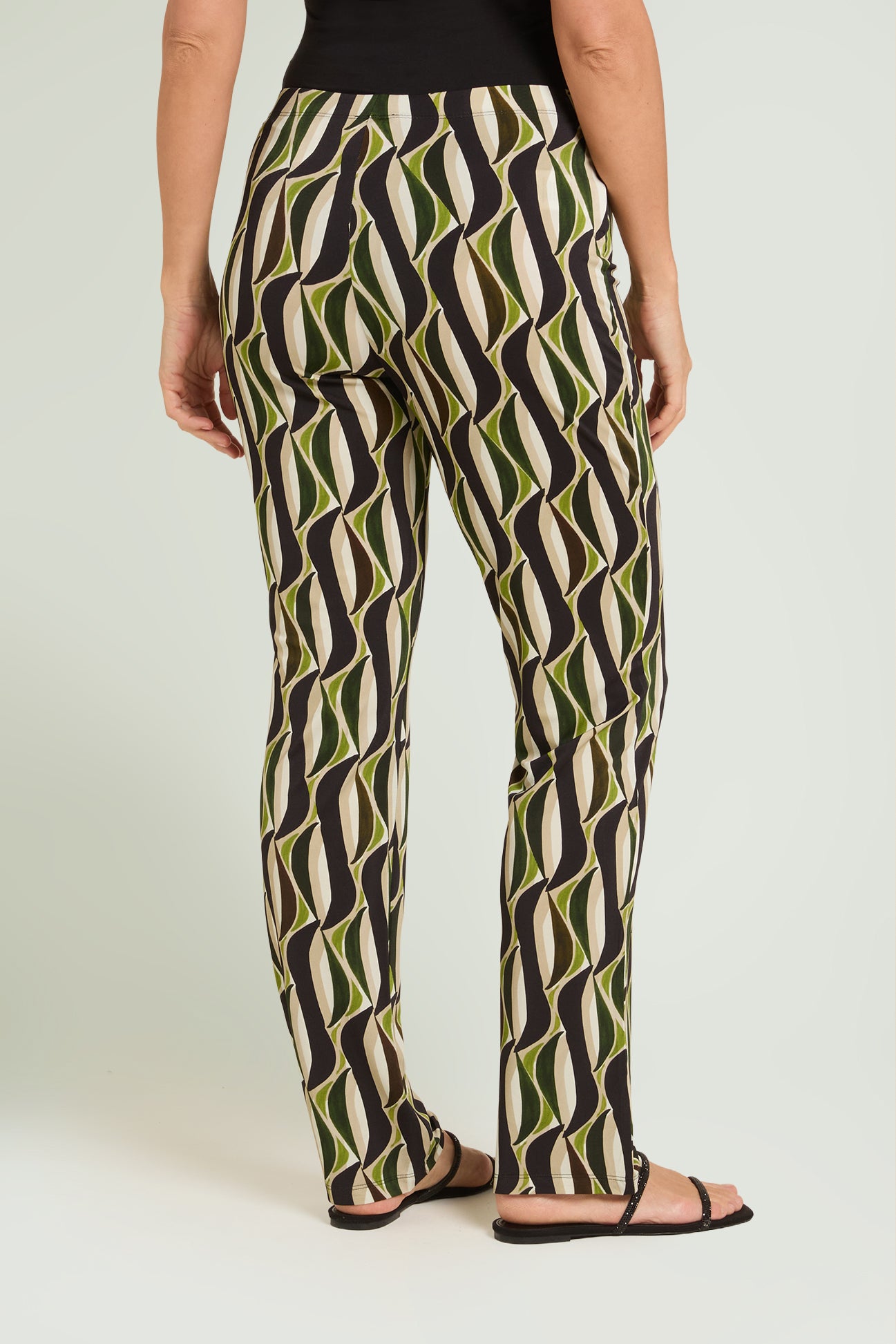 PANTALONI PULL-ON STAMPATI IN JERSEY PIQUET