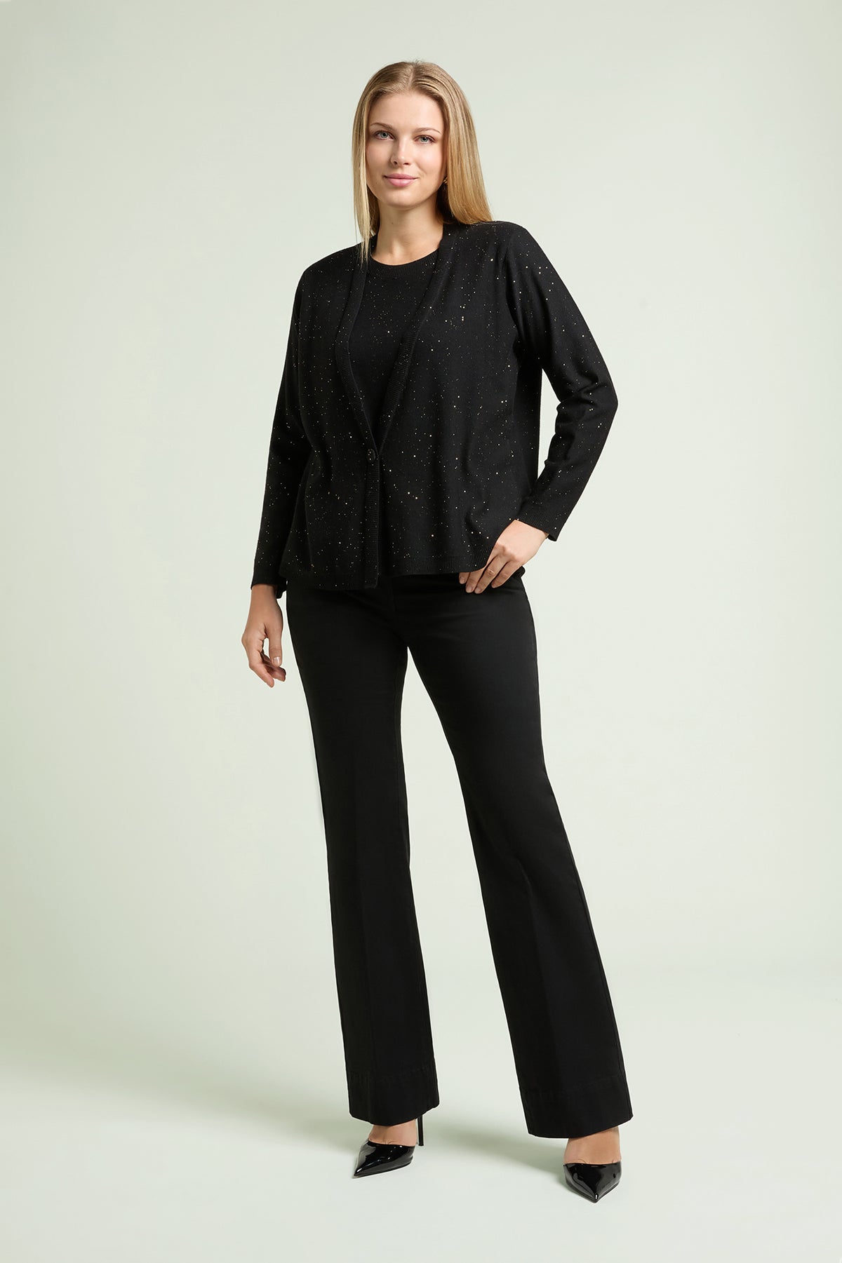 MAGLIA EFFETTO TWIN-SET CON PUNTI LUCE