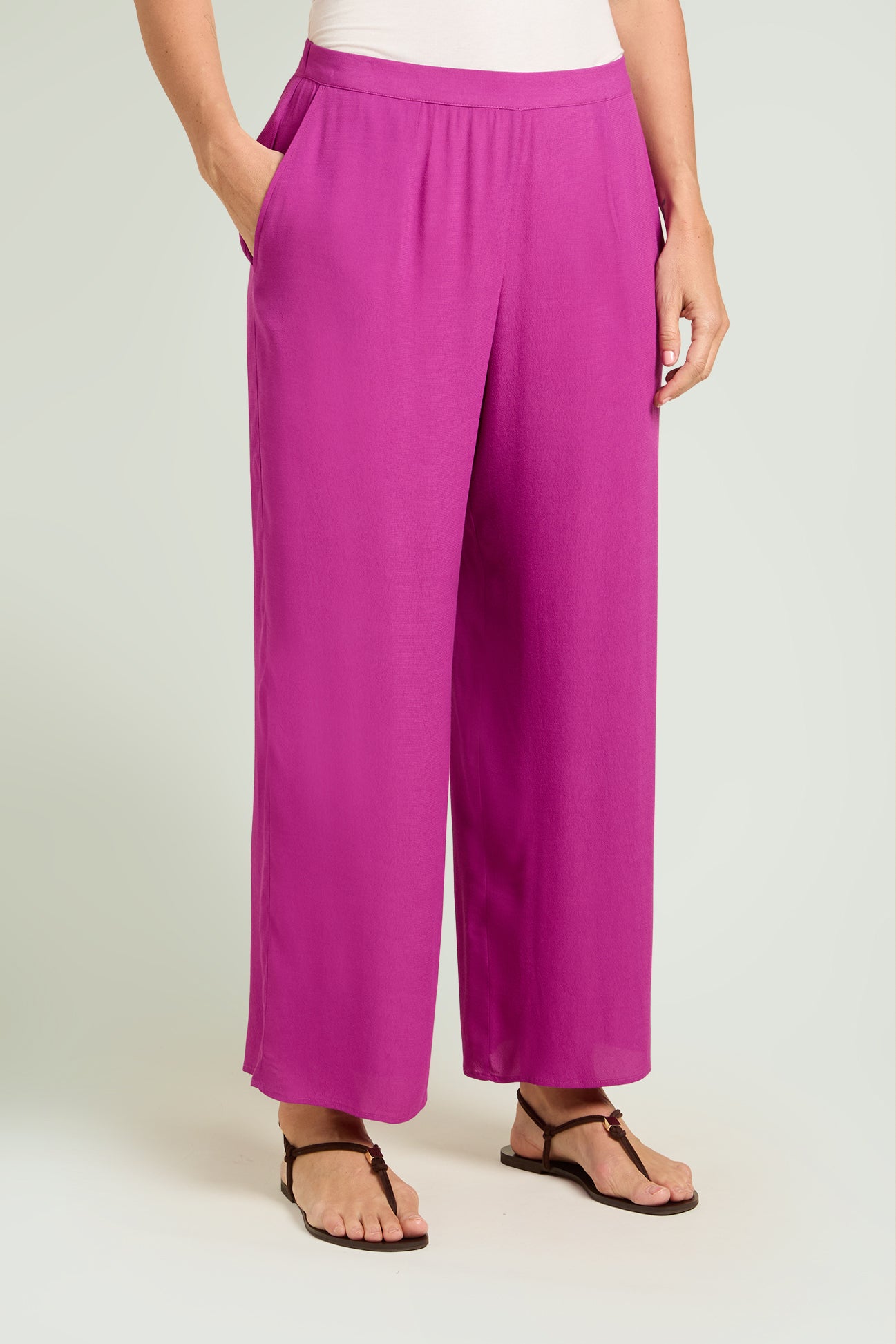 PANTALONI AMPI IN MAROCAINE