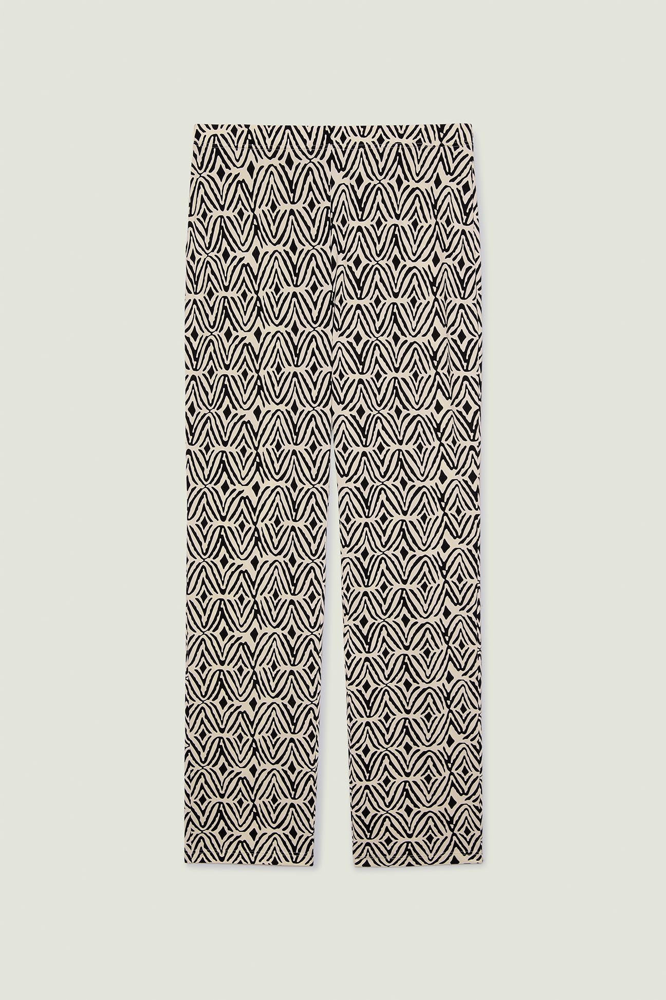 PANTALONI PULL-ON STAMPATI IN JERSEY PIQUET