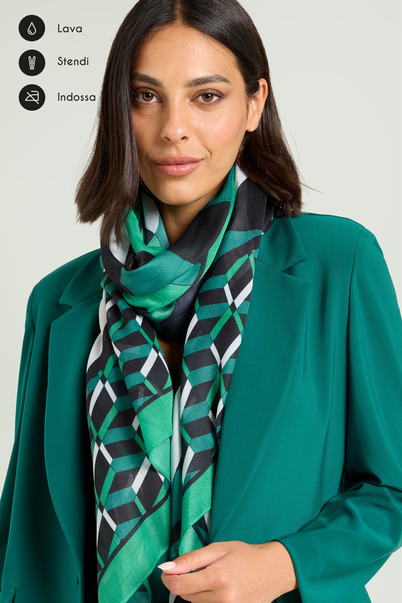 SCIARPA FOULARD STAMPATA