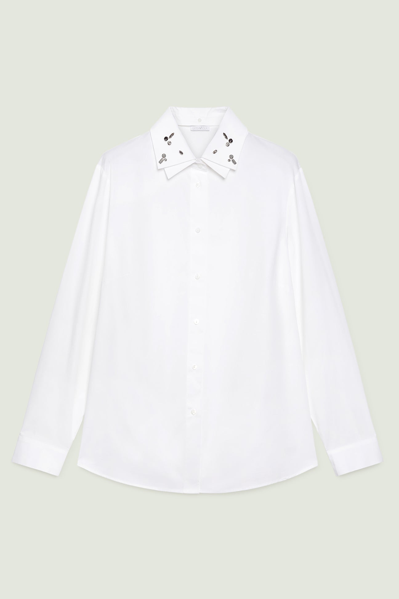 CAMICIA CON COLLETTO RICAMATO STACCABILE