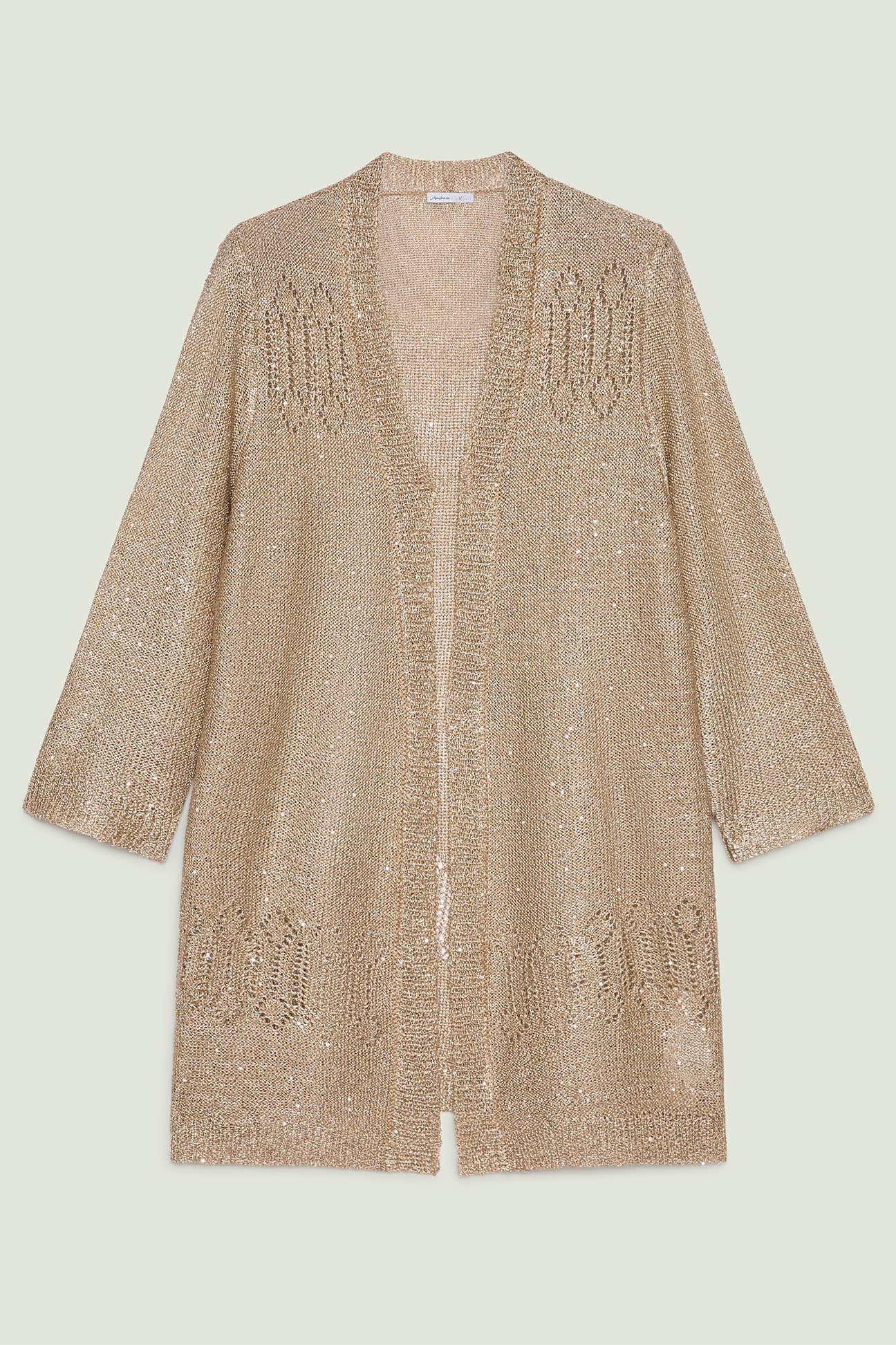 CARDIGAN TRAFORATO FULL PAILLETTES