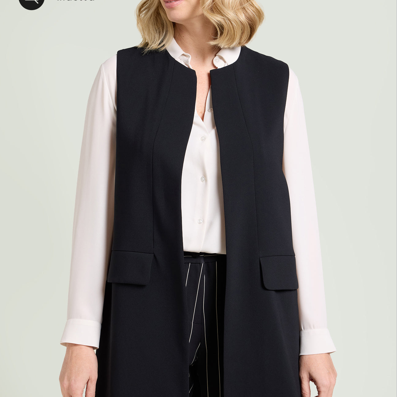 GILET IN CREPE CADY