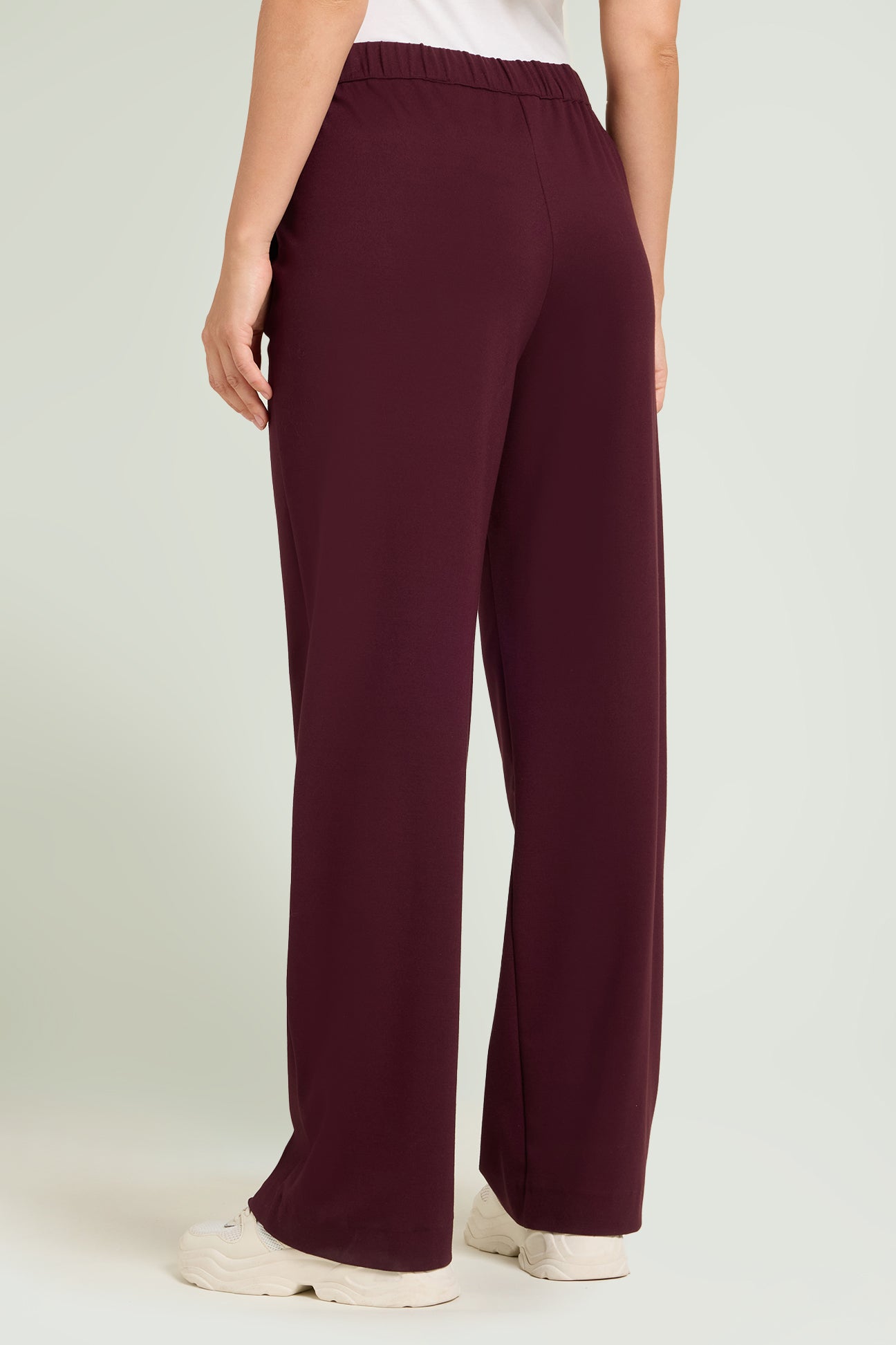 PANTALONI PULL-ON WIDE LEG IN PUNTO MILANO