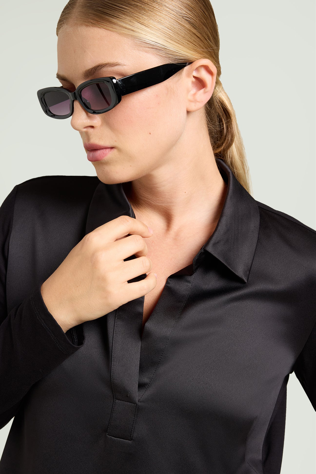 POLO IN RASO E JERSEY