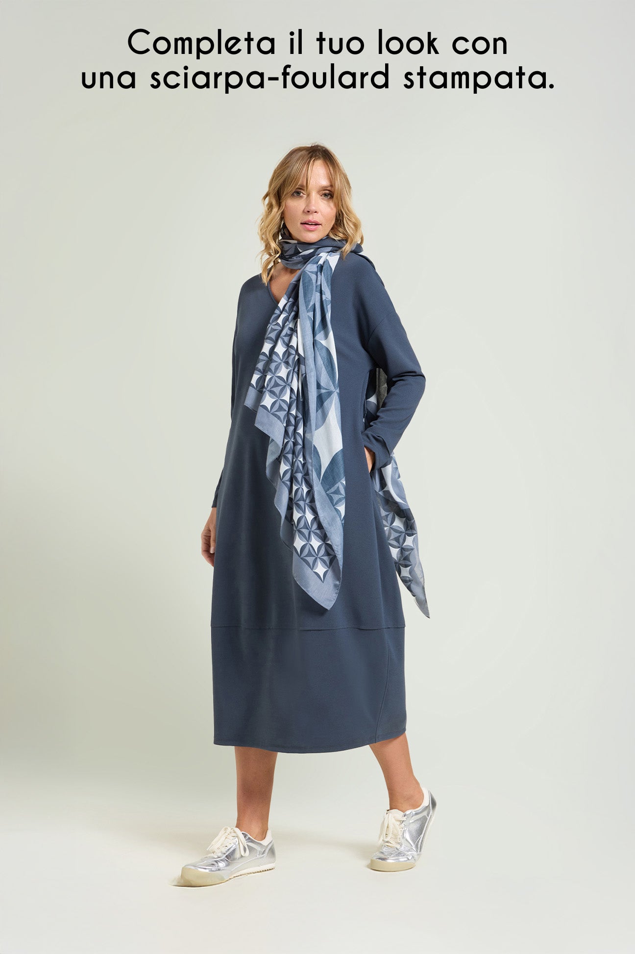 ABITO LUNGO IN SCUBA CREPE