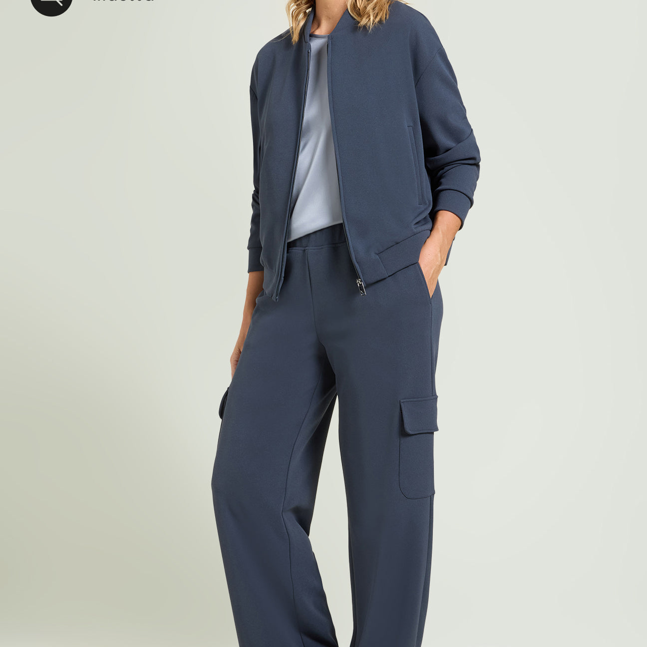PANTALONI PULL-ON CARGO IN SCUBA CREPE