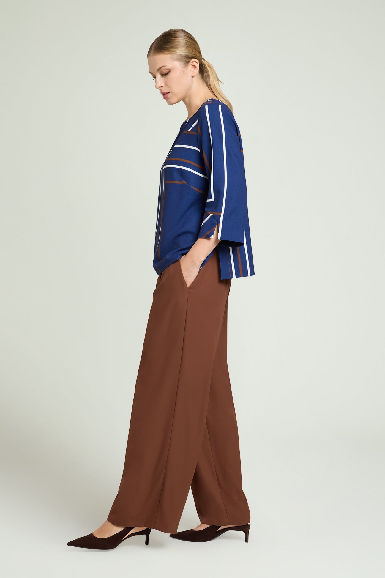 BLUSA IN SABLE' STAMPATO
