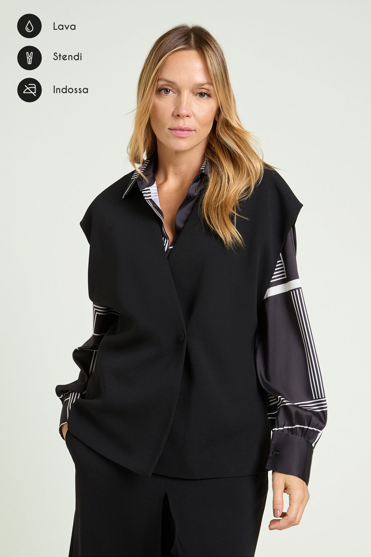 GILET IN CREPE