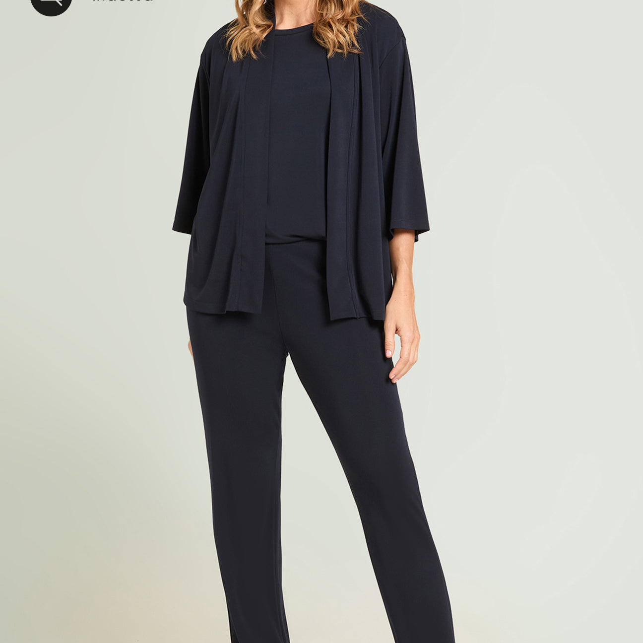 PANTALONI PULL-ON DRITTI IN JERSEY FLUIDO