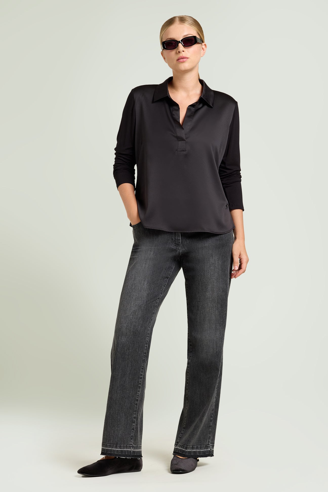 POLO IN RASO E JERSEY