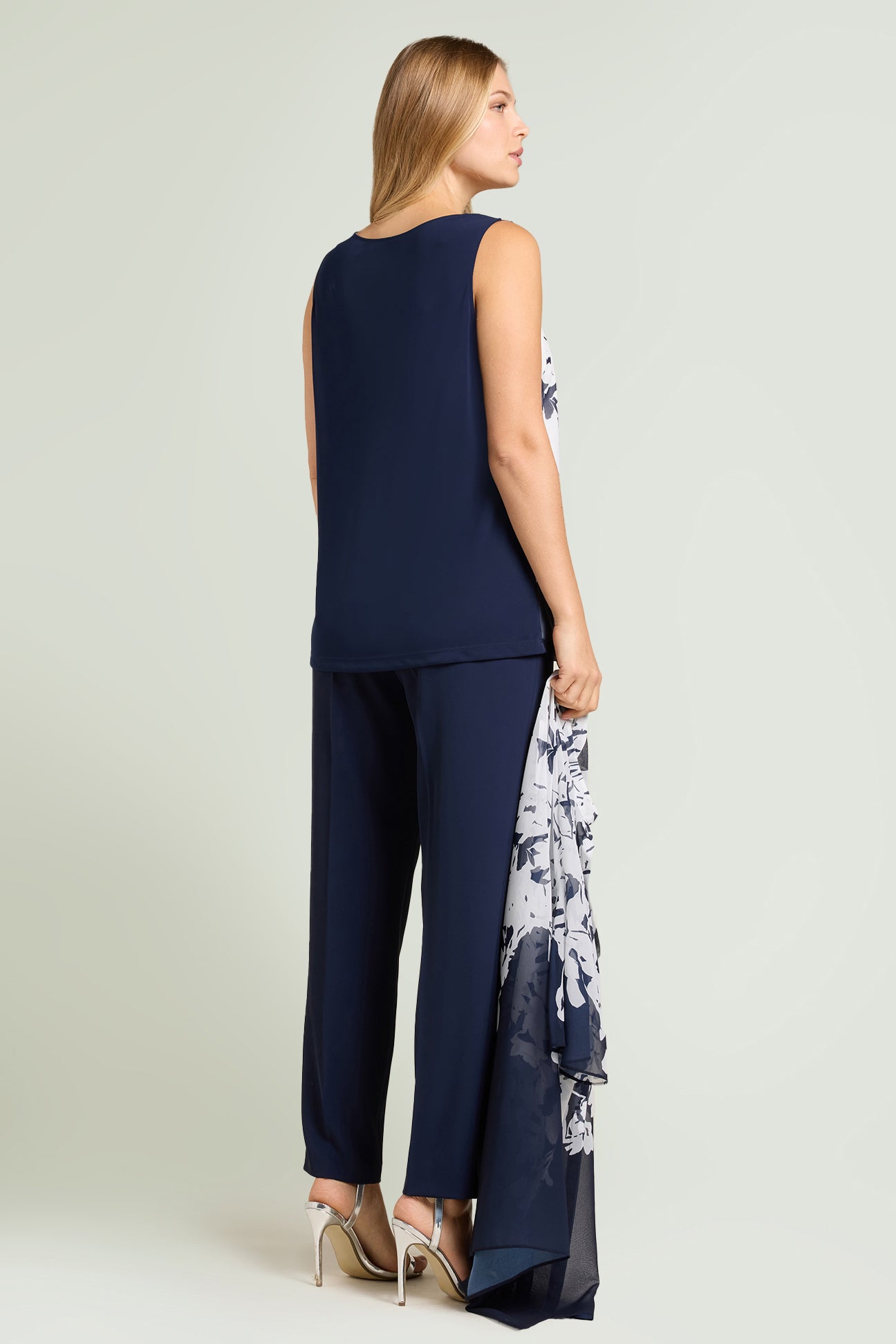 SPOLEVRINO E TOP IN GEORGETTE STAMPATA