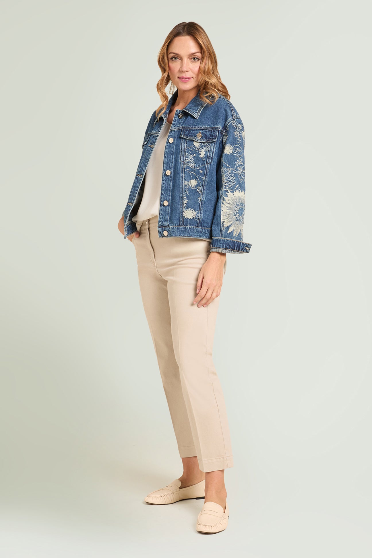 GIUBBOTTO IN DENIM JACQUARD