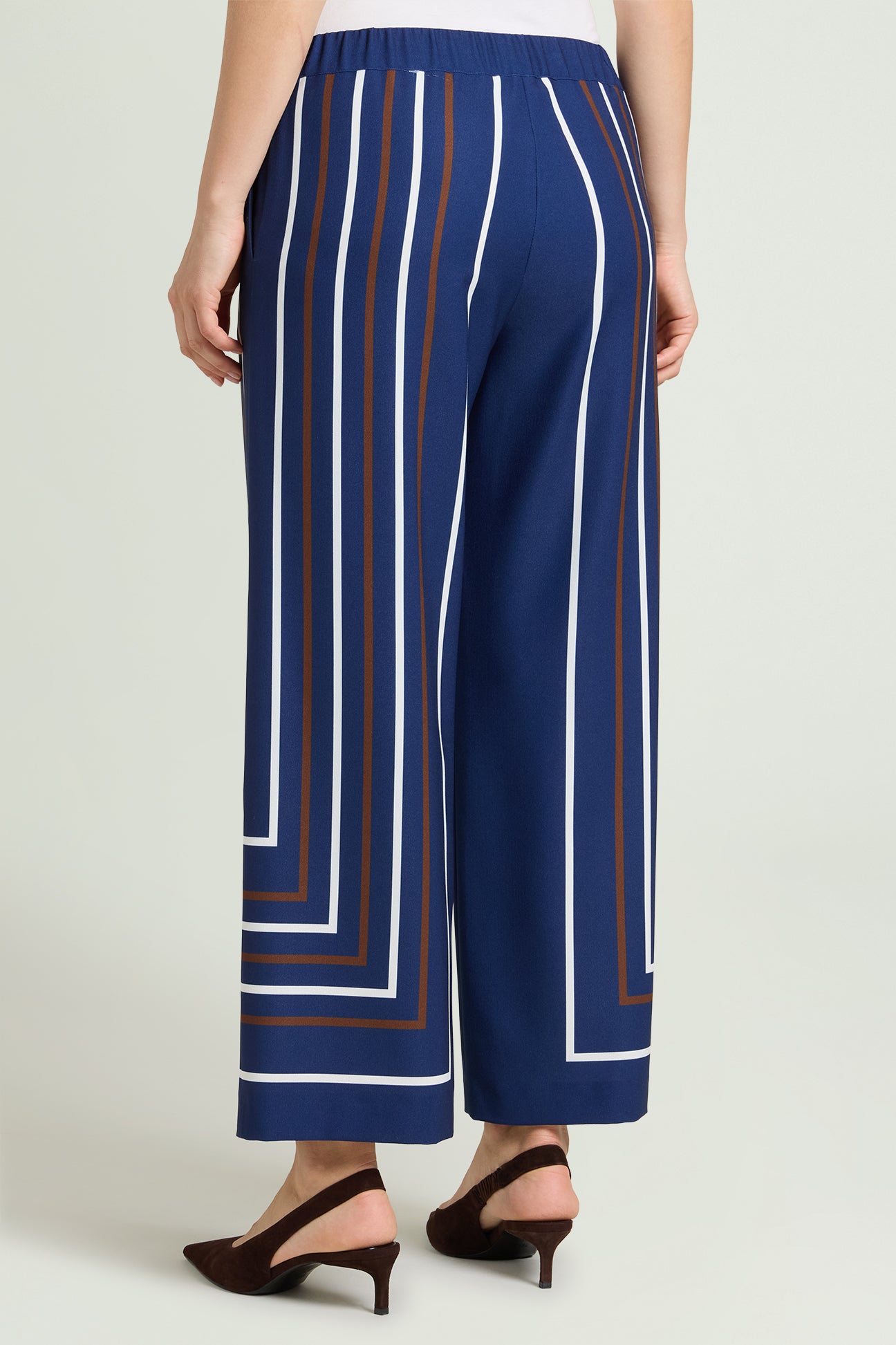 PANTALONI IN SABLE' STAMPATO