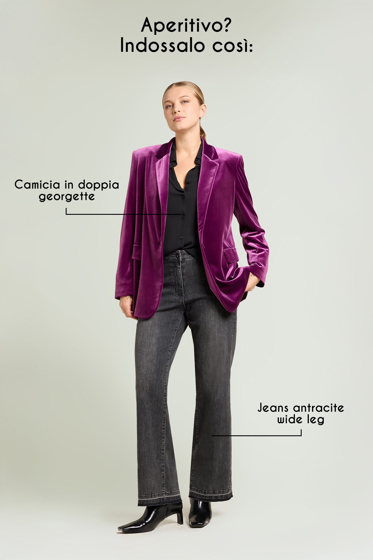 BLAZER IN VELLUTO STRETCH