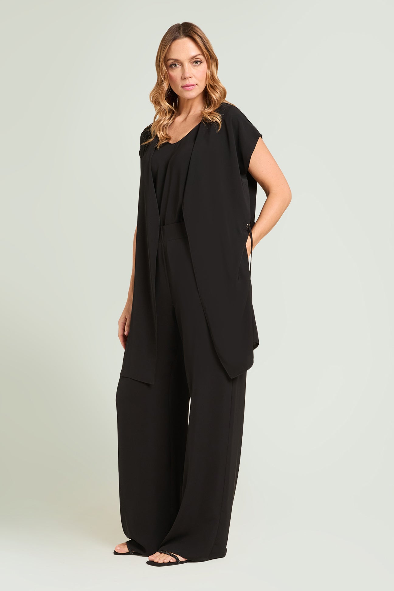 GILET IN TESSUTO FLUIDO SILKY TOUCH