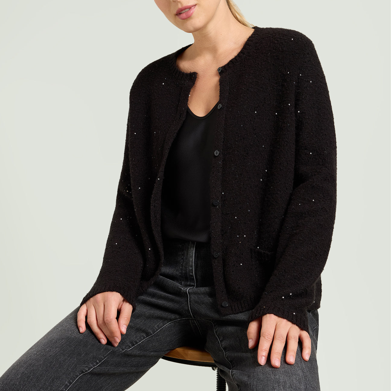 GIACCA IN MAGLIA FULL PAILLETTES