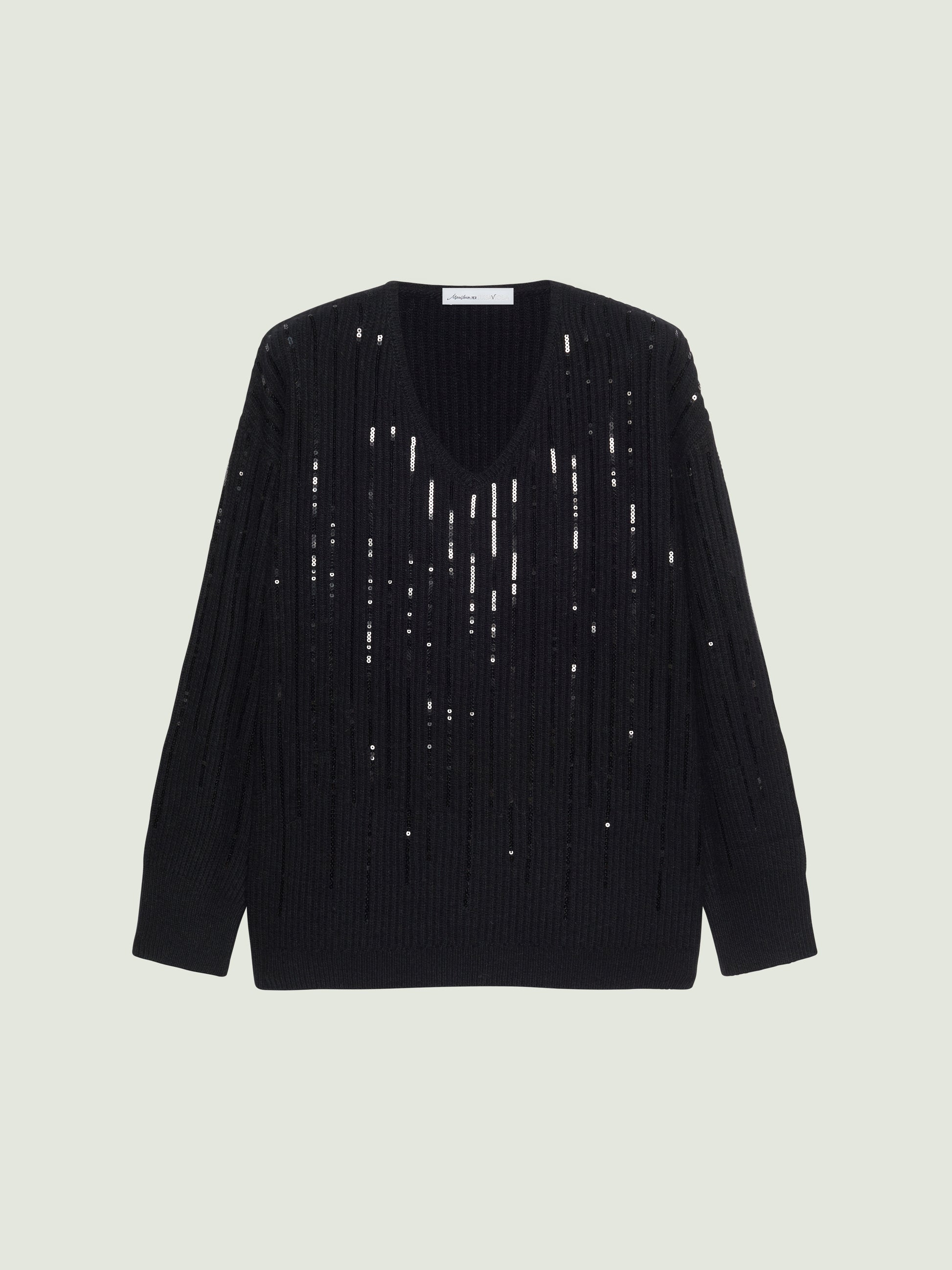 MAGLIA RICAMATA CON PAILLETTES DEGRADE'