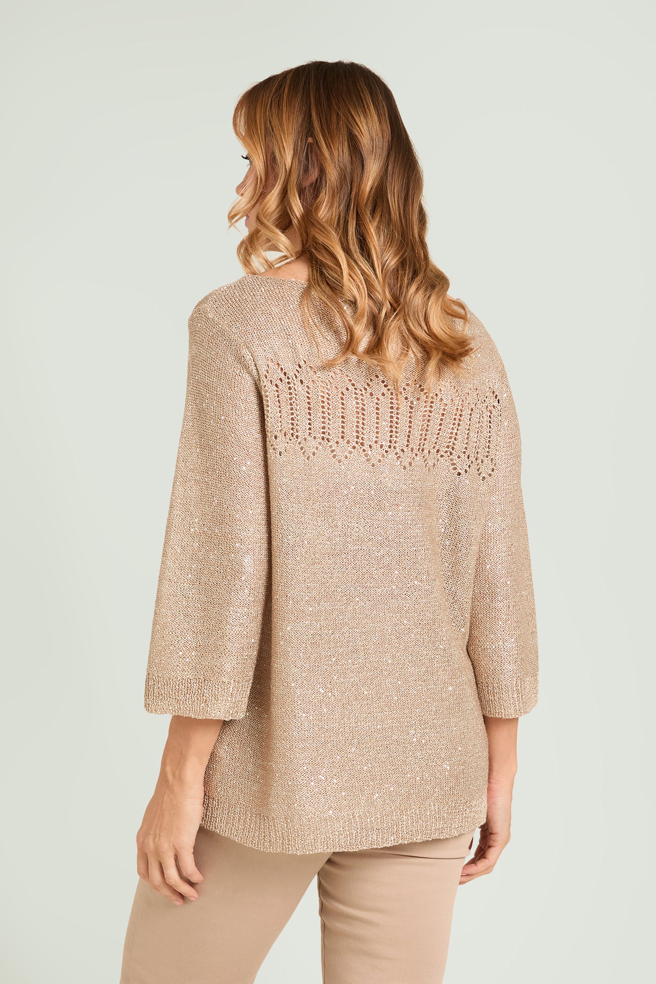 MAGLIA TRAFORATA FULL PAILLETTES